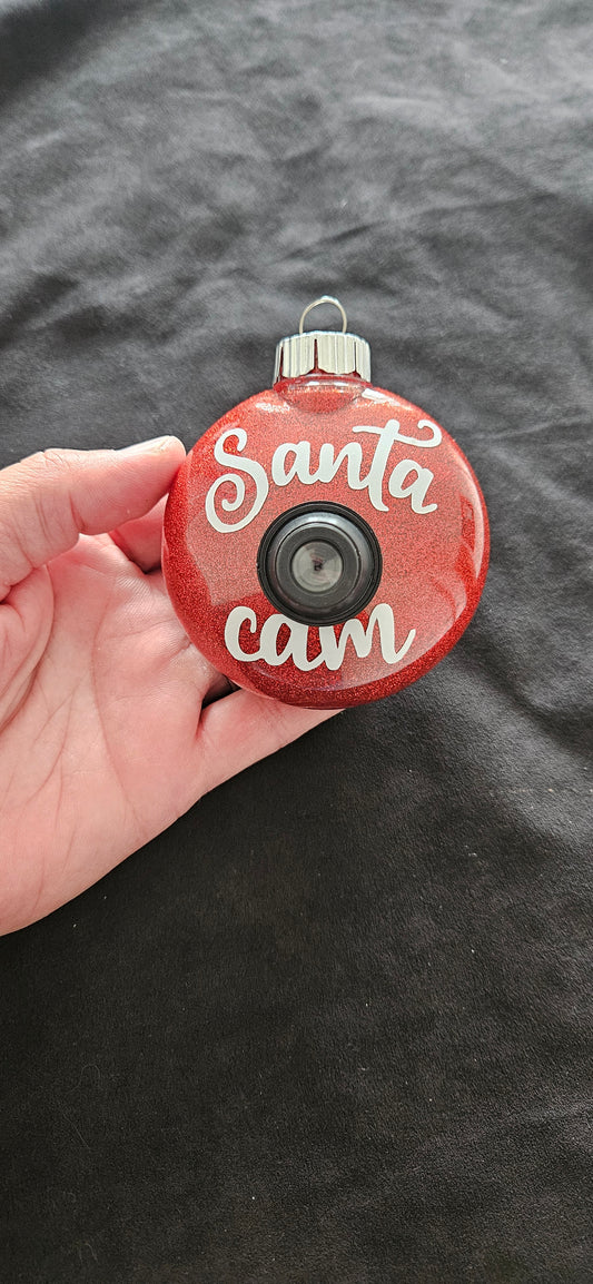 Christmas Santa Cam Ornaments