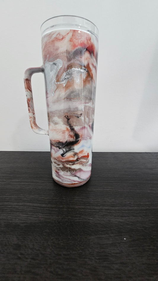 20 oz Skinny Tumbler with Handle ready to ship